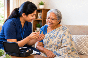 Home visit for elderly patients in hsr layout